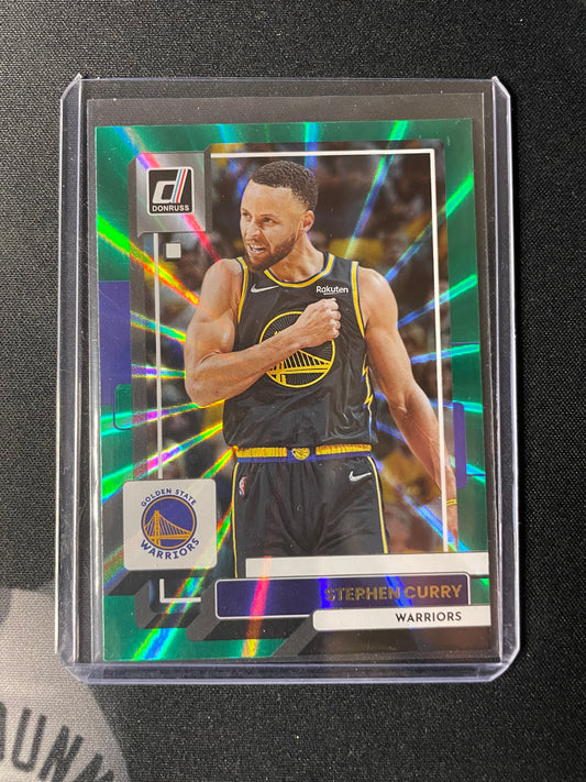 2022/23 Panini Donruss #116 Stephen Curry Green Laser Halo