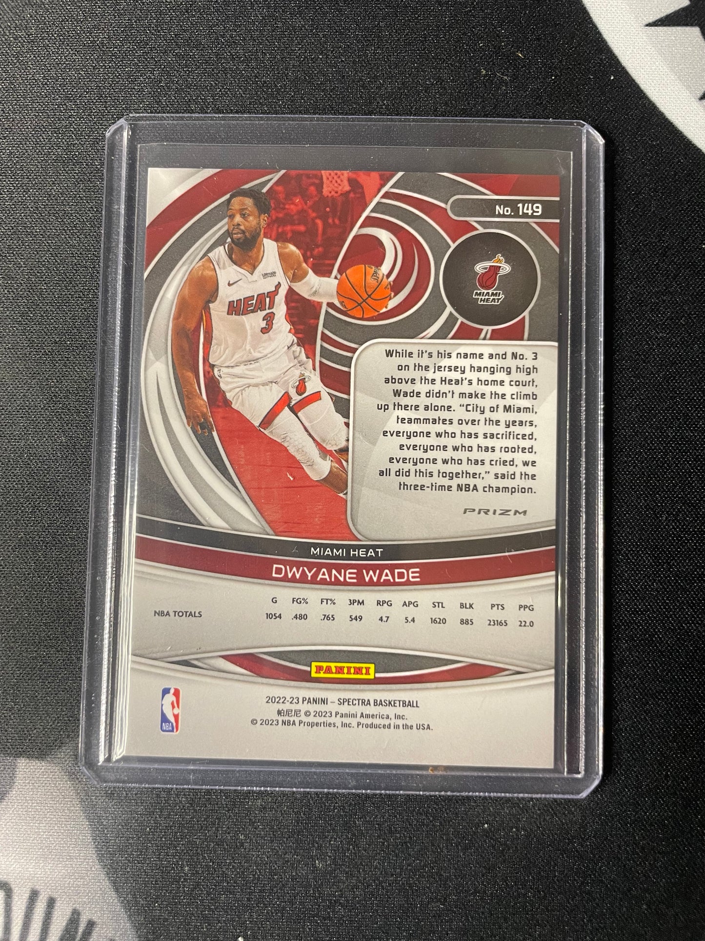 2022/23 Panini Spectra #149 Dwayne Wade Miami Heat