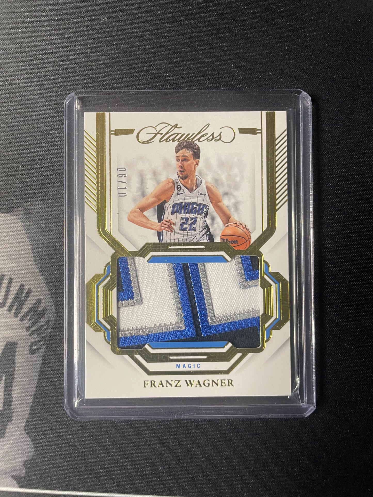 2022/23 Panini Flawless #53 Franz Wagner Orlando Magic Patch Gold 06/10