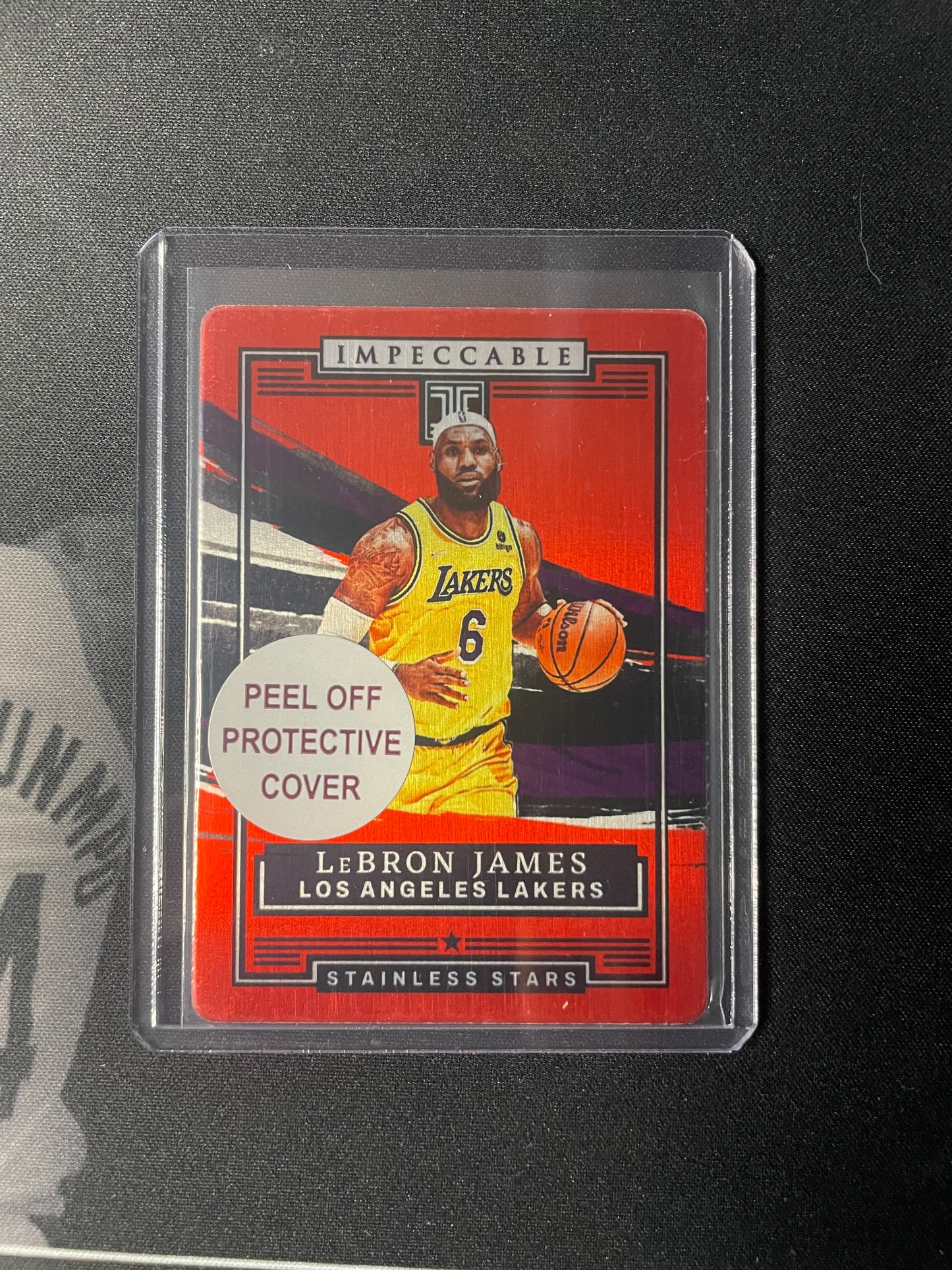 2021/22 Panini Impeccable #1 Lebron James  Los Angeles Lakers Stainless Stars