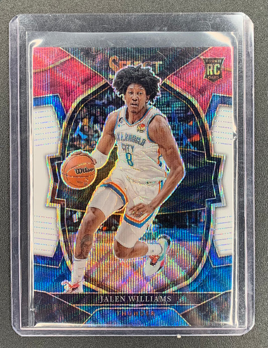 2022/23 Panini Select #90 Jalen Williams, Oklahoma City Thunder Tri-Colour Prizm Concourse RC