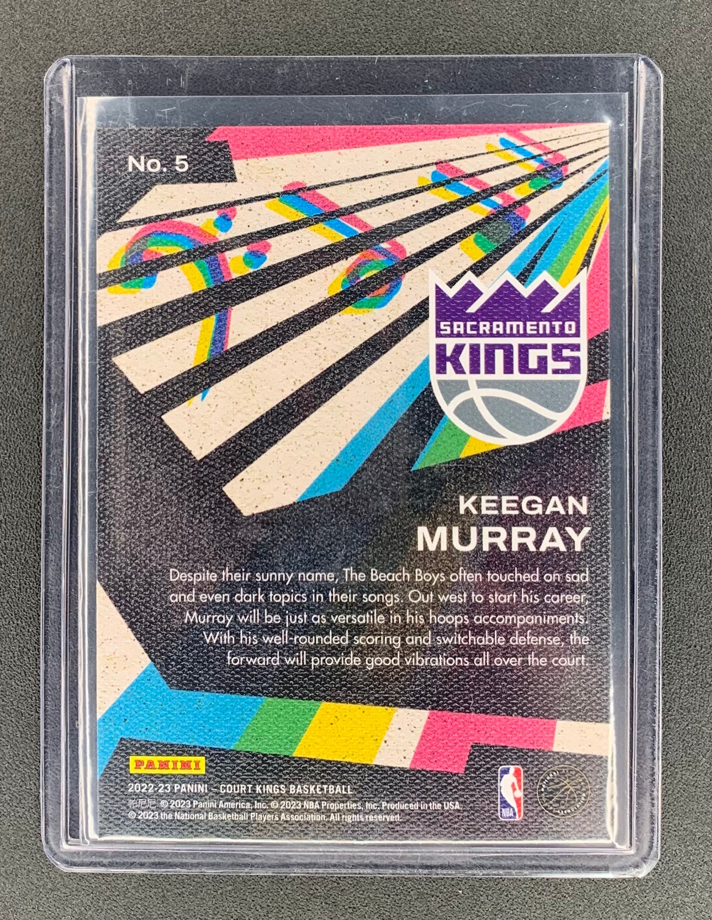 2022/23 Panini  Court Kings #5 Keegan Murray Maestros RC