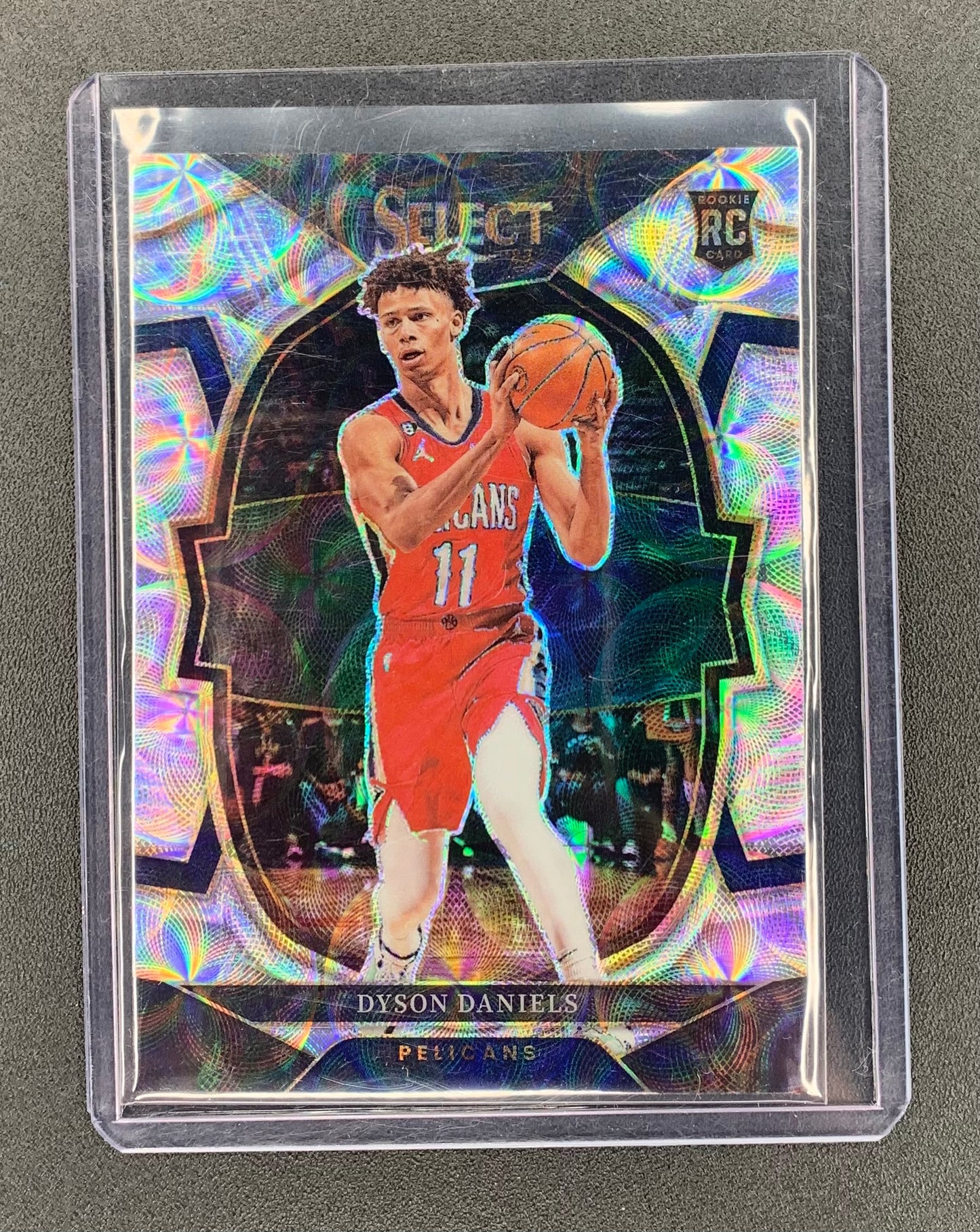 2022/23 Panini Select #67 Dyson Daniels, New Orleans Pelicans Silver Scope Concourse RC