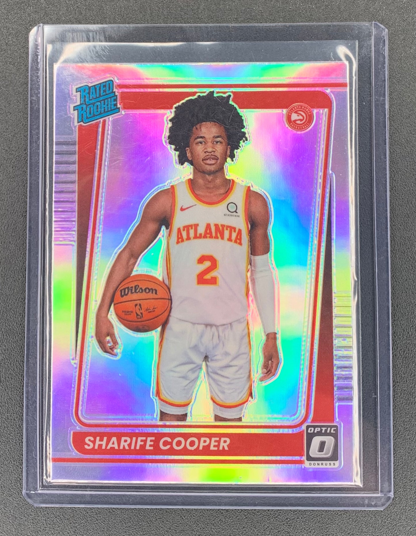 2021/22 Panini Donruss Optic #158 Sharife Cooper Holo Atlanta Hawks Silver Rated Rookie