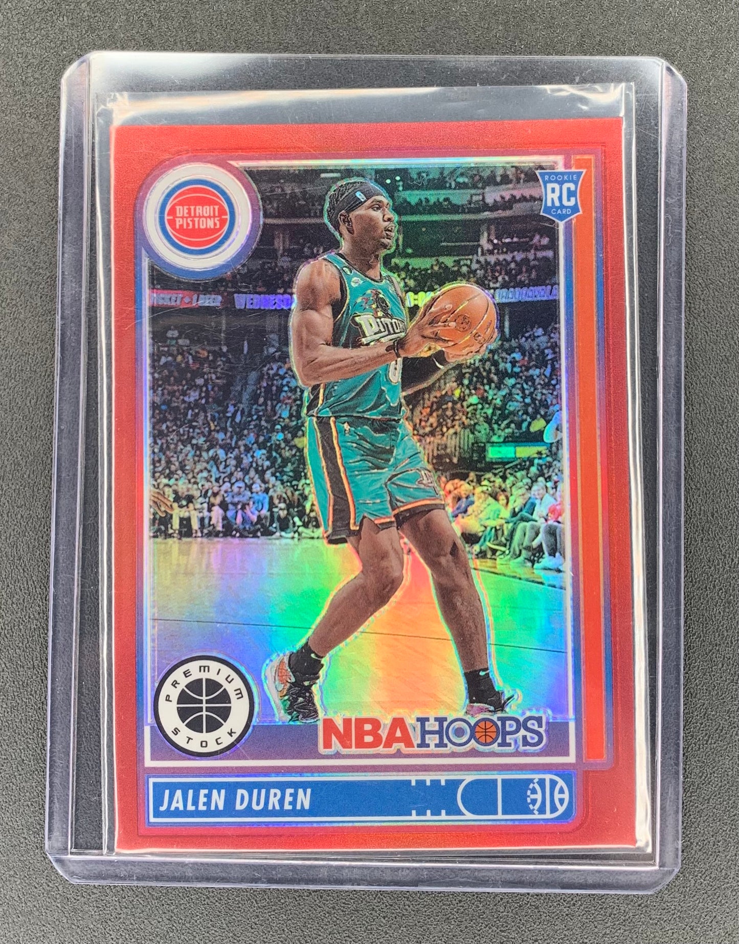 2022/23 Panini Chronicles #572 Jalen Duren, Detroit Pistons Hoops Premium Stock Red 122/149