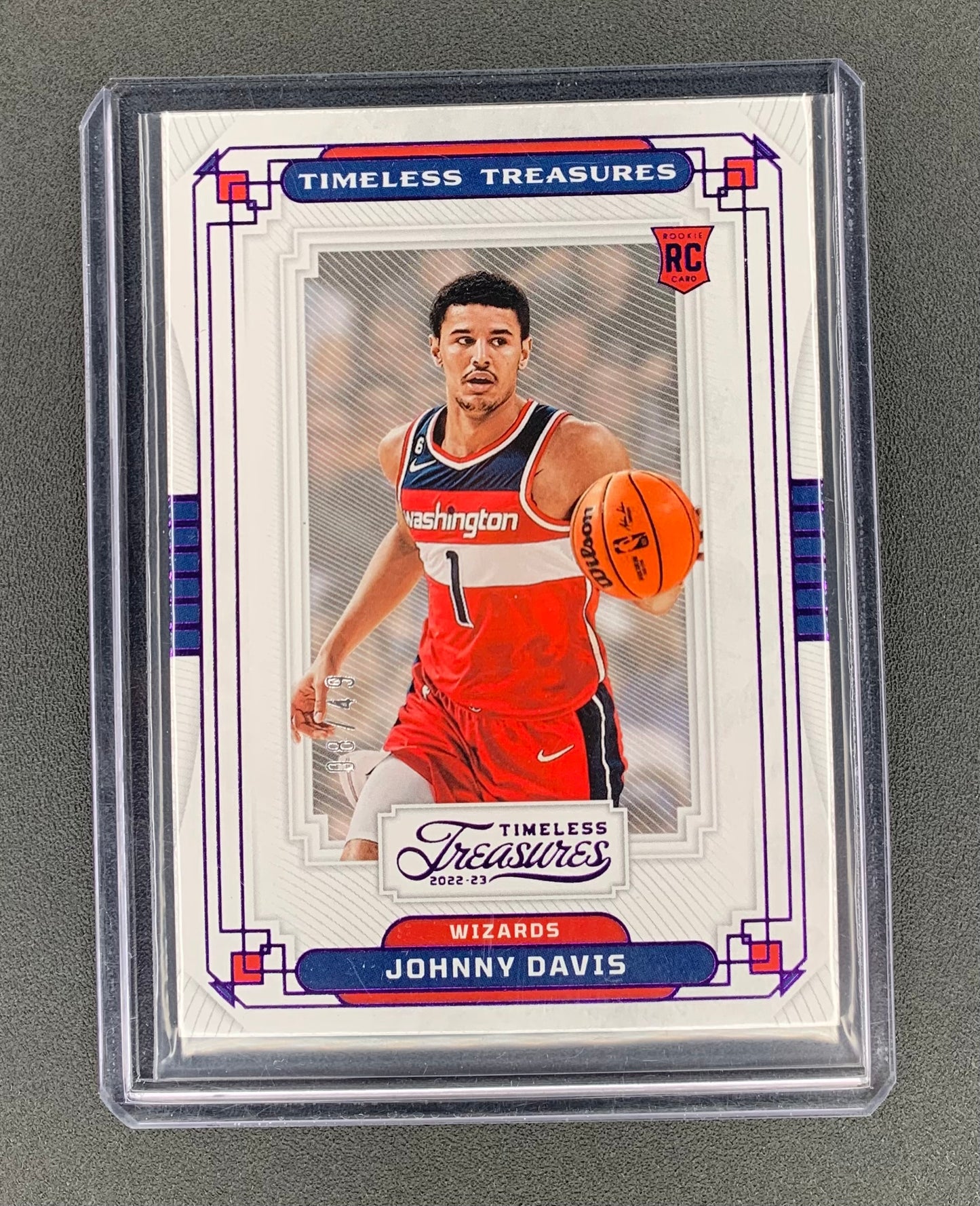 2022/23 Panini Chronicles #344 Johnny Davis, Washington Wizards Timeless Treasures Purple 08/49