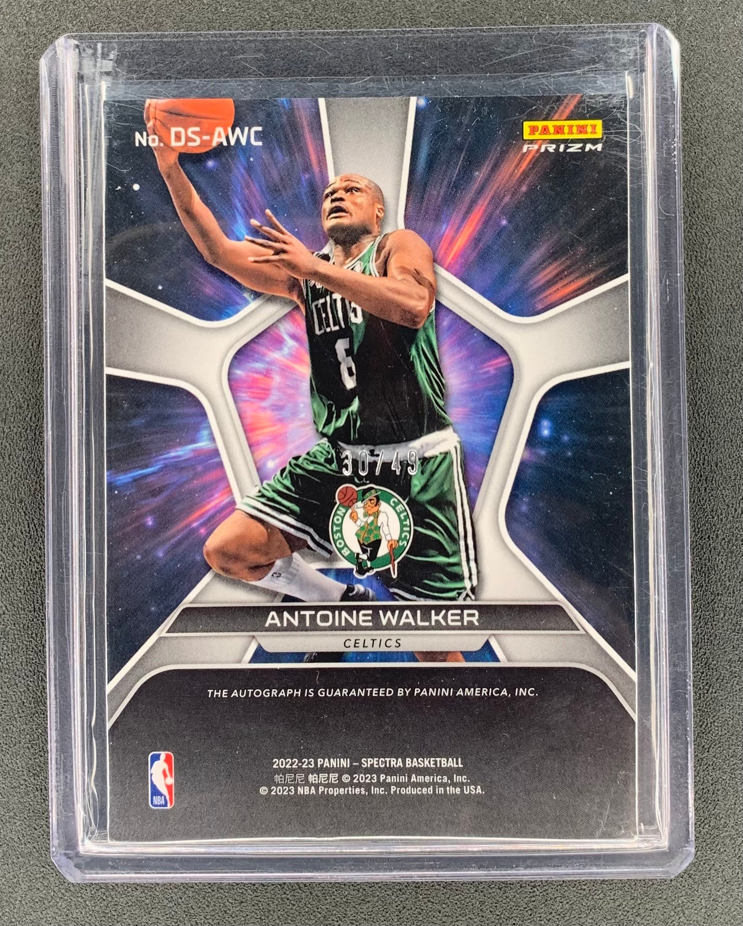 2022/23 Panini Spectra #8 Antoine Walker, Boston Celtics Deep Space Signatures Astral 30/49