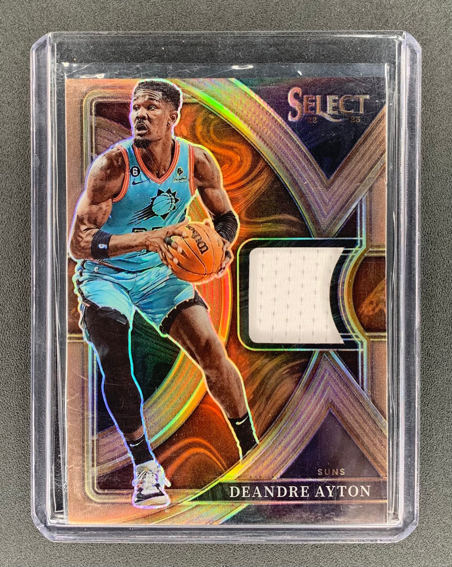 2022/23 Panini Select #25 Deandre Ayton, Phoenix Suns Selective Swatches Copper Prizms 29/49