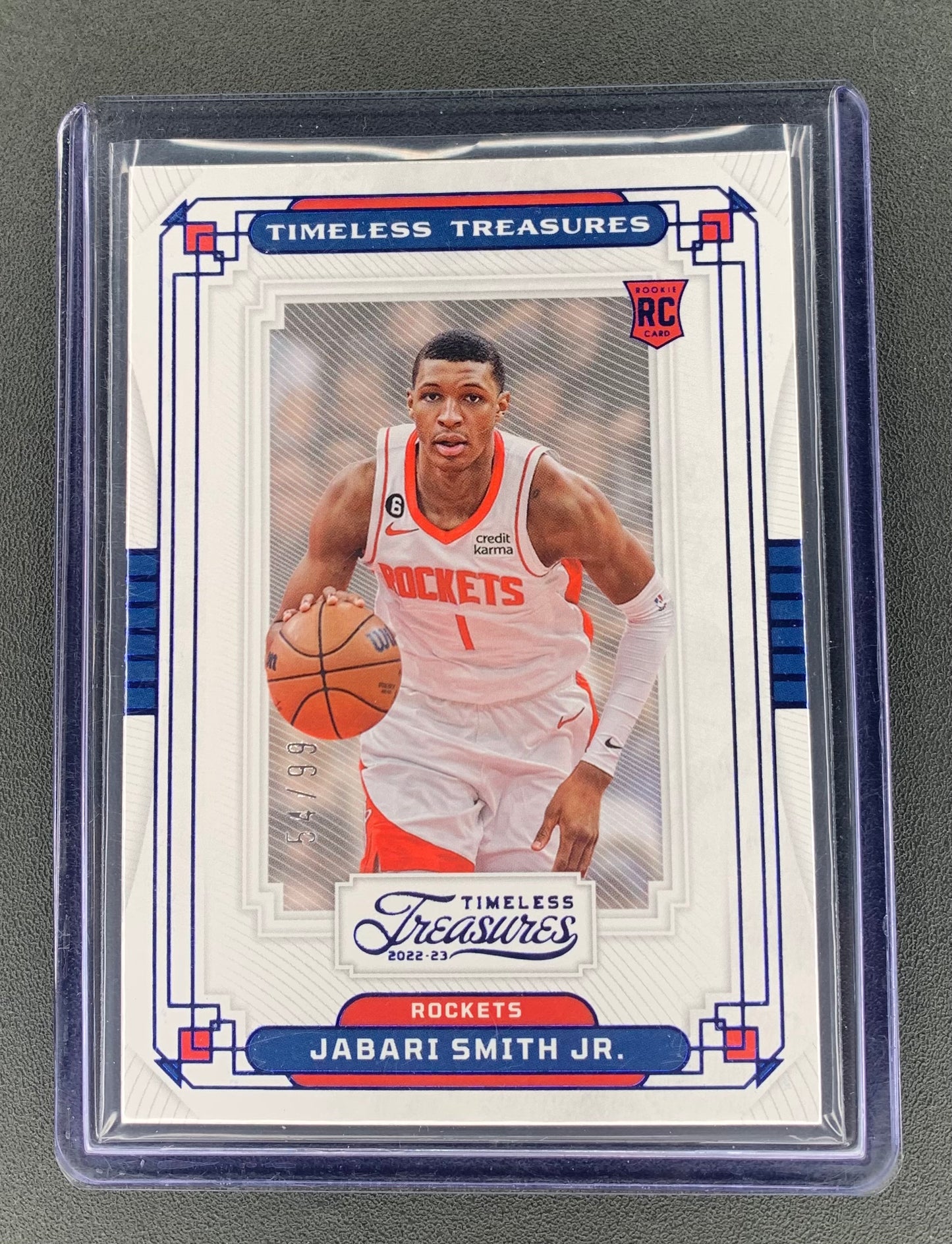 2022/23 Panini Chronicles #337 Jabari Smith Jr., Houston Rockets Timeless Treasures Blue 54/99
